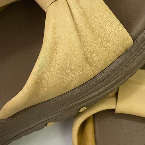 Skechers Shape-Ups 24918 Leather Camel Tan Sandals Ankle Straps Walking Size 7.5 - Picture 15 of 15